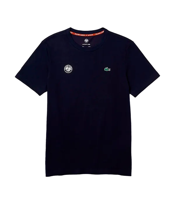 Camiseta Lacoste Roland Garros Azul Marino 2025