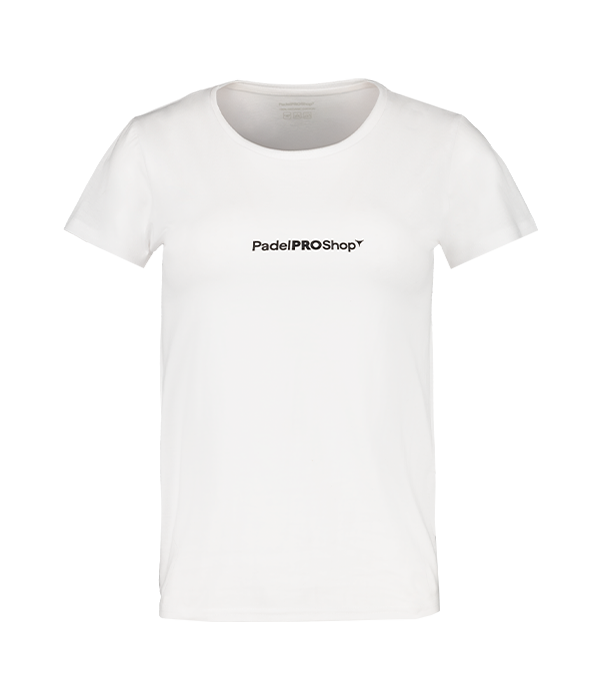 Camiseta de algodon mujer PadelPROShop blanca 