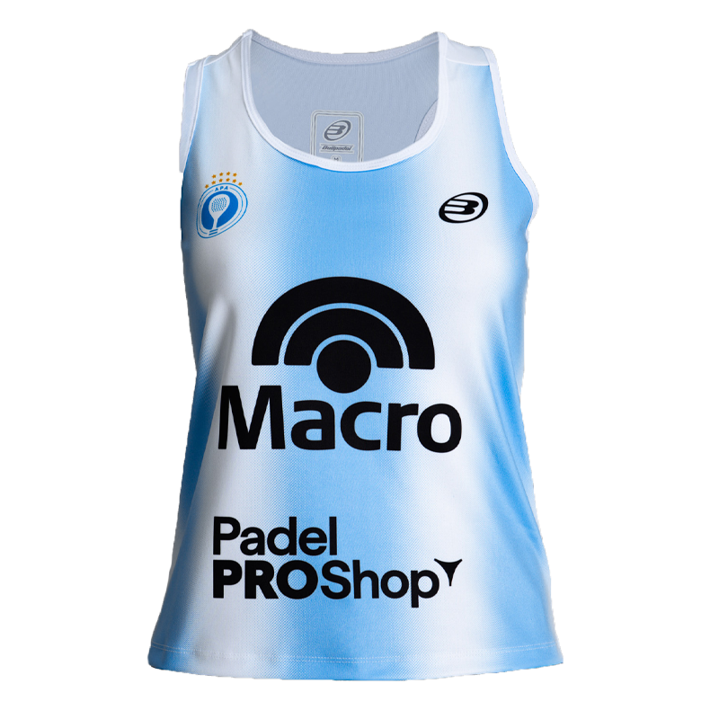 T-shirt Bullpadel Official White Women 2026 Argentine Association of Padel