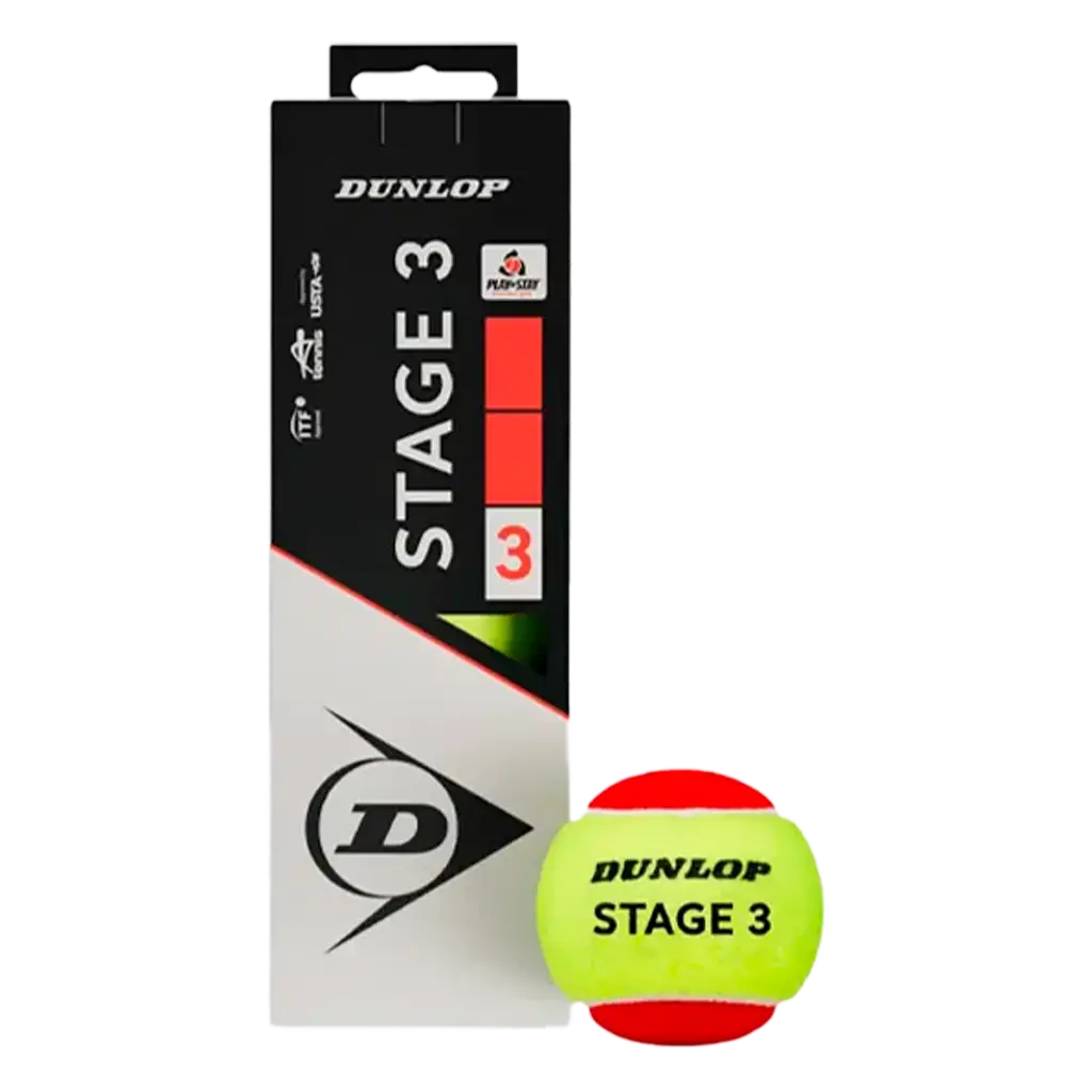 Bote de Pelotas Dunlop Stage 3 Rojo/Amarillo

