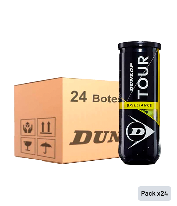 Dunlop Tour Brilliance Ball Box (Pack x 24 cans)