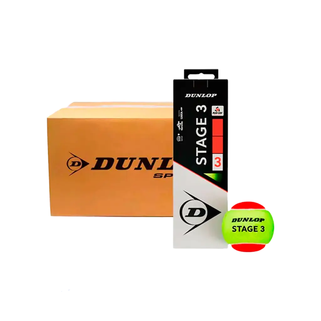 Cajón Dunlop Stage 3 Rojo/Amarillo 2025 (Pack x 24)