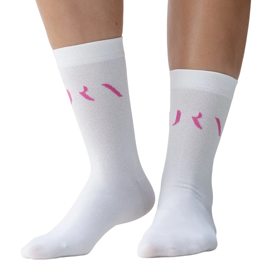 Chaussettes Born Living Yoga Acari Whitte/Fuxia