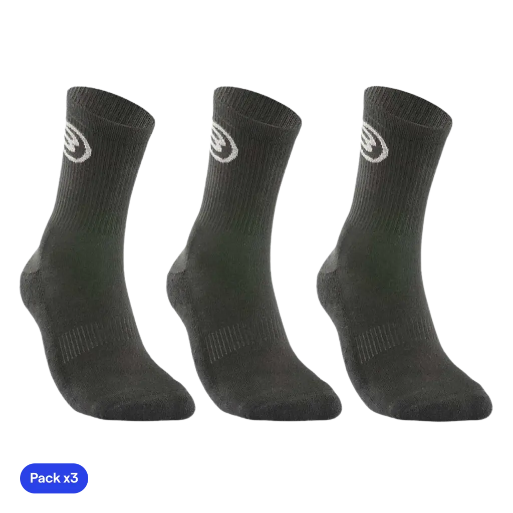 Socks Bullpadel BP262 Black 2026 (Pack x3)