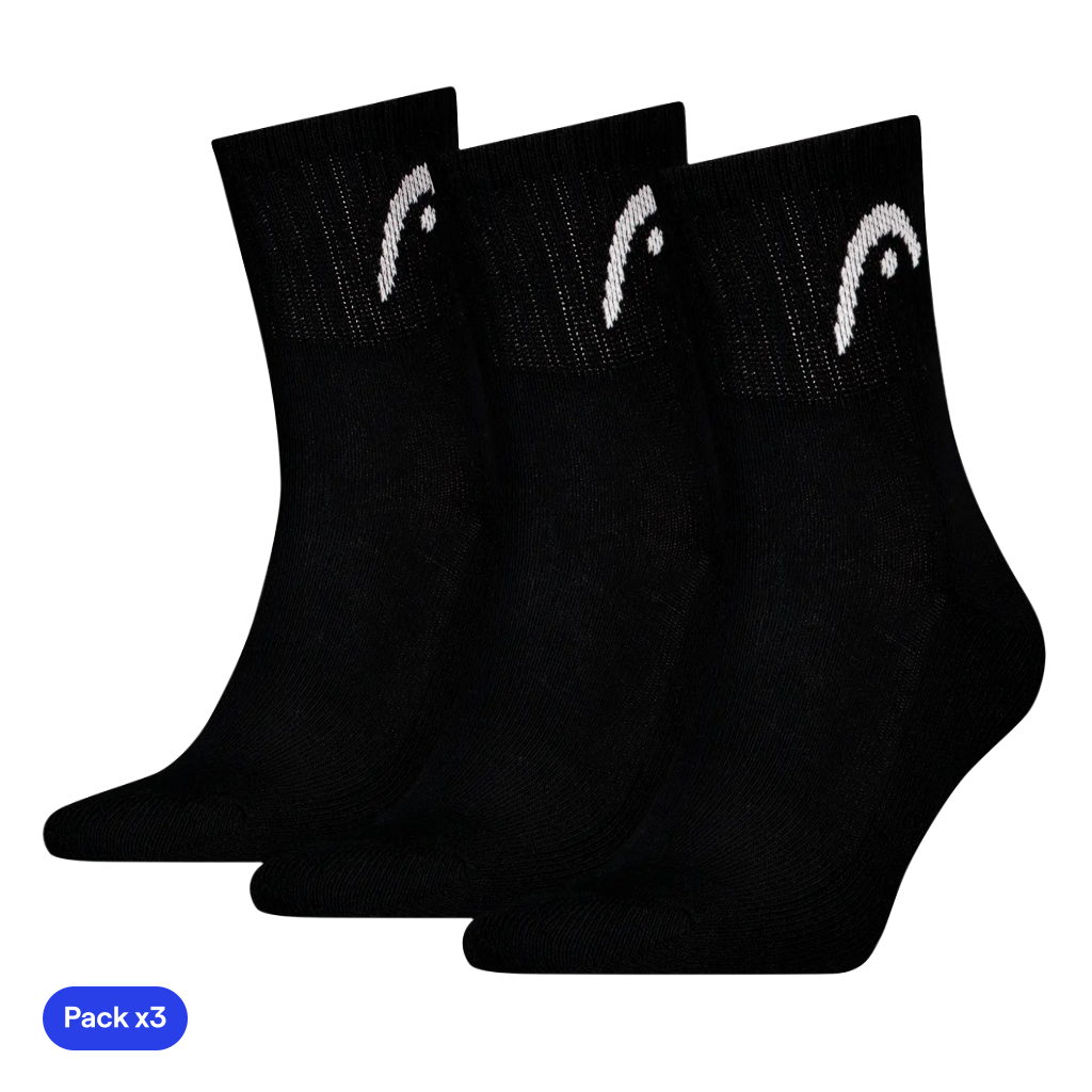 Socken Head Kurz Club Crew Schwarz (Packung x3)