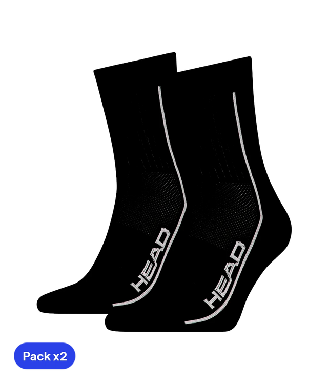 Calcetines Head Performance Short Crew Negro (Pack x2) 2026