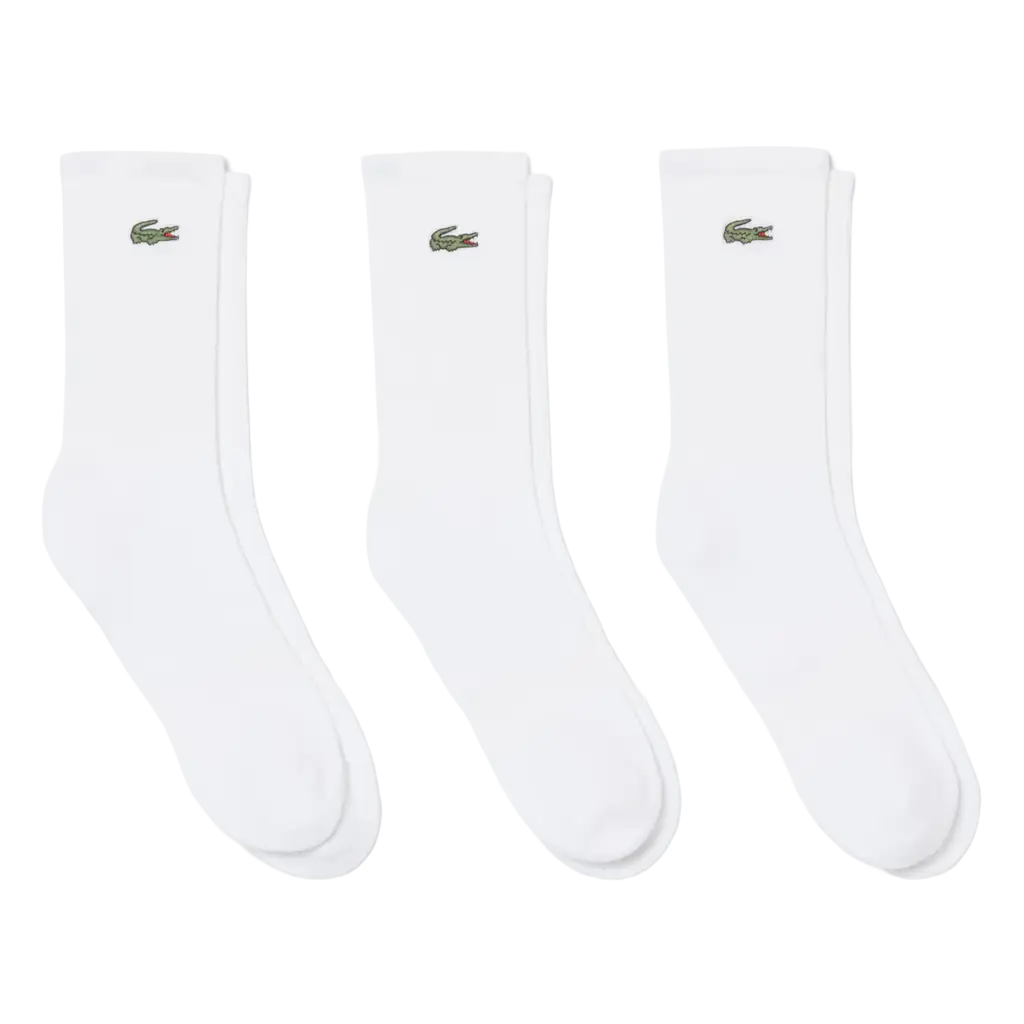 Meias Lacoste Algodão Canelado (Pack x3) 2026