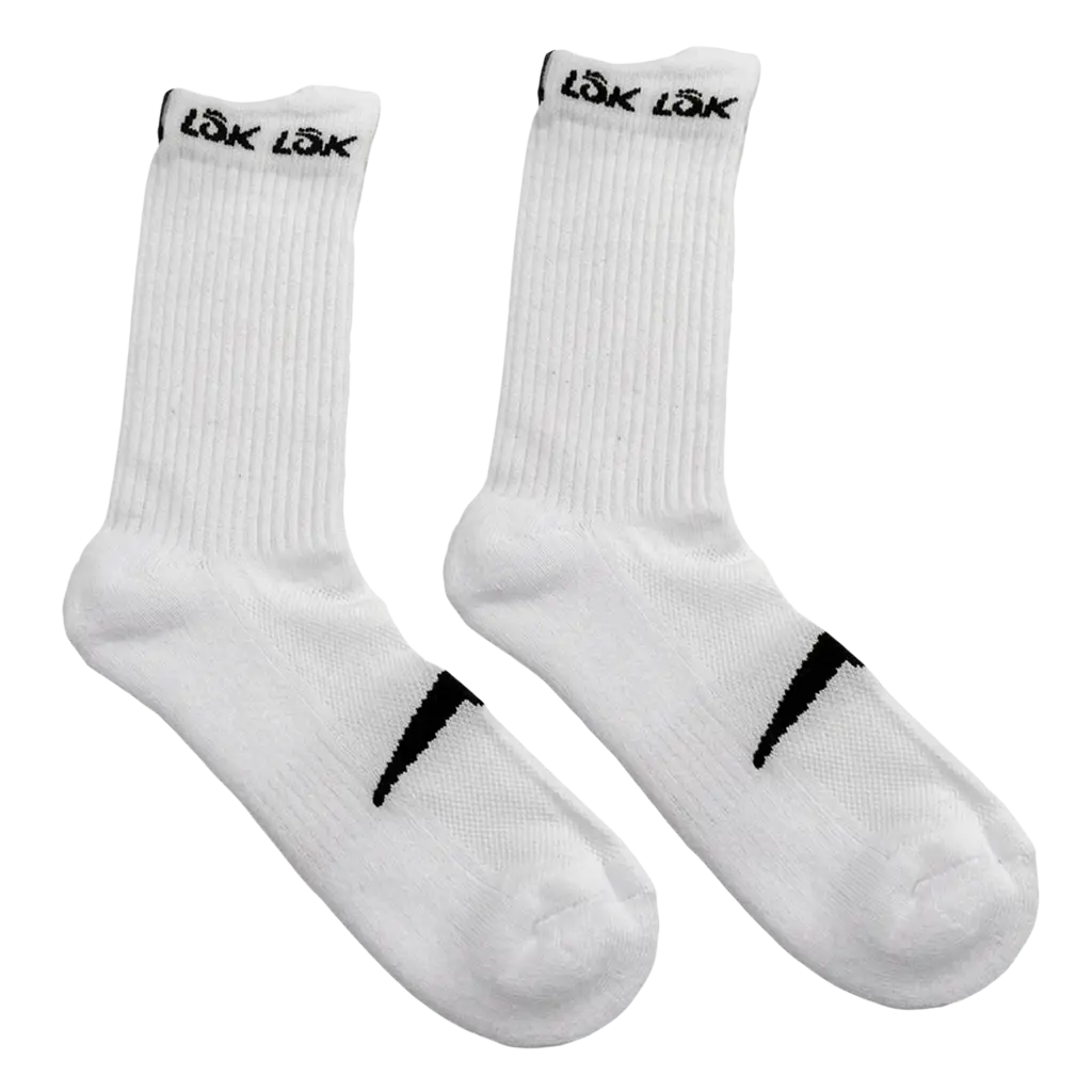 Socks Lok Long  Accent White