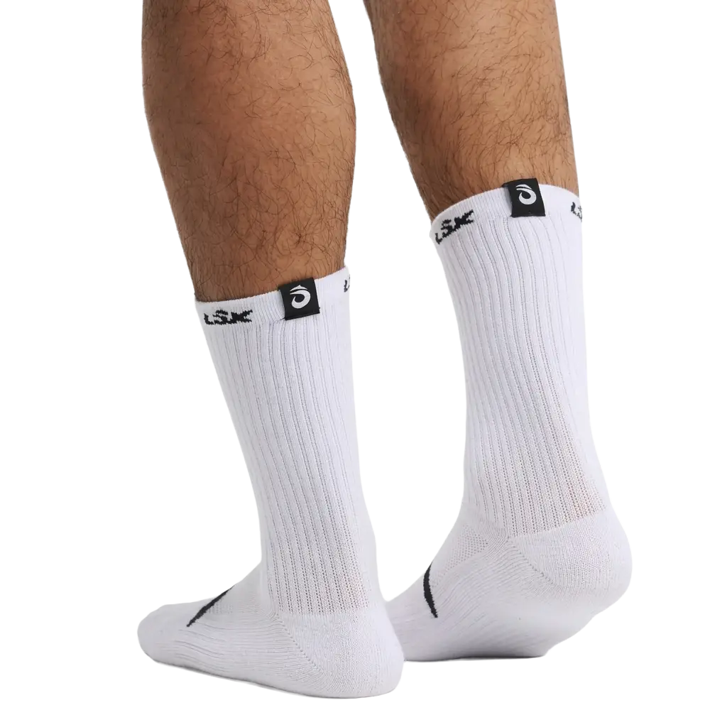 Socks Lok Long  Accent White