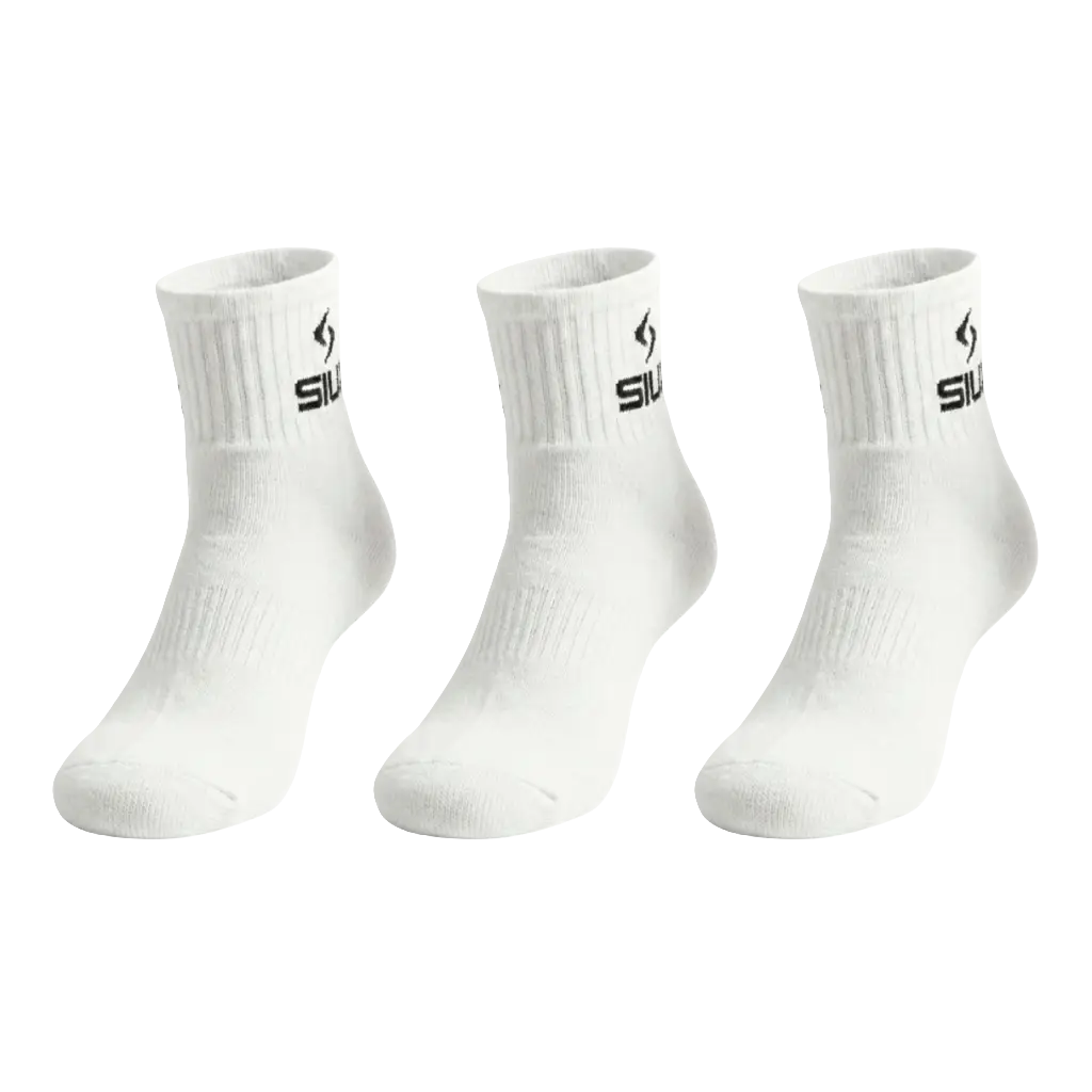 Calcetines Siux Basic Medios 26 White (Pack x3)