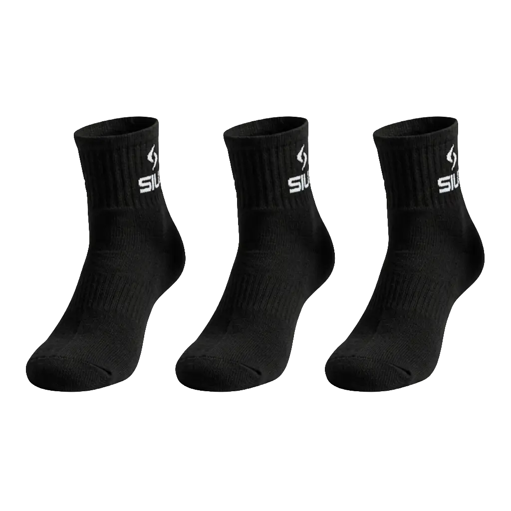 Calcetines Siux Medios Basicos 26 Negros (Pack x3)