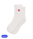 Calcetines Wilson Quarter Top Bright White (Pack x3) 2025