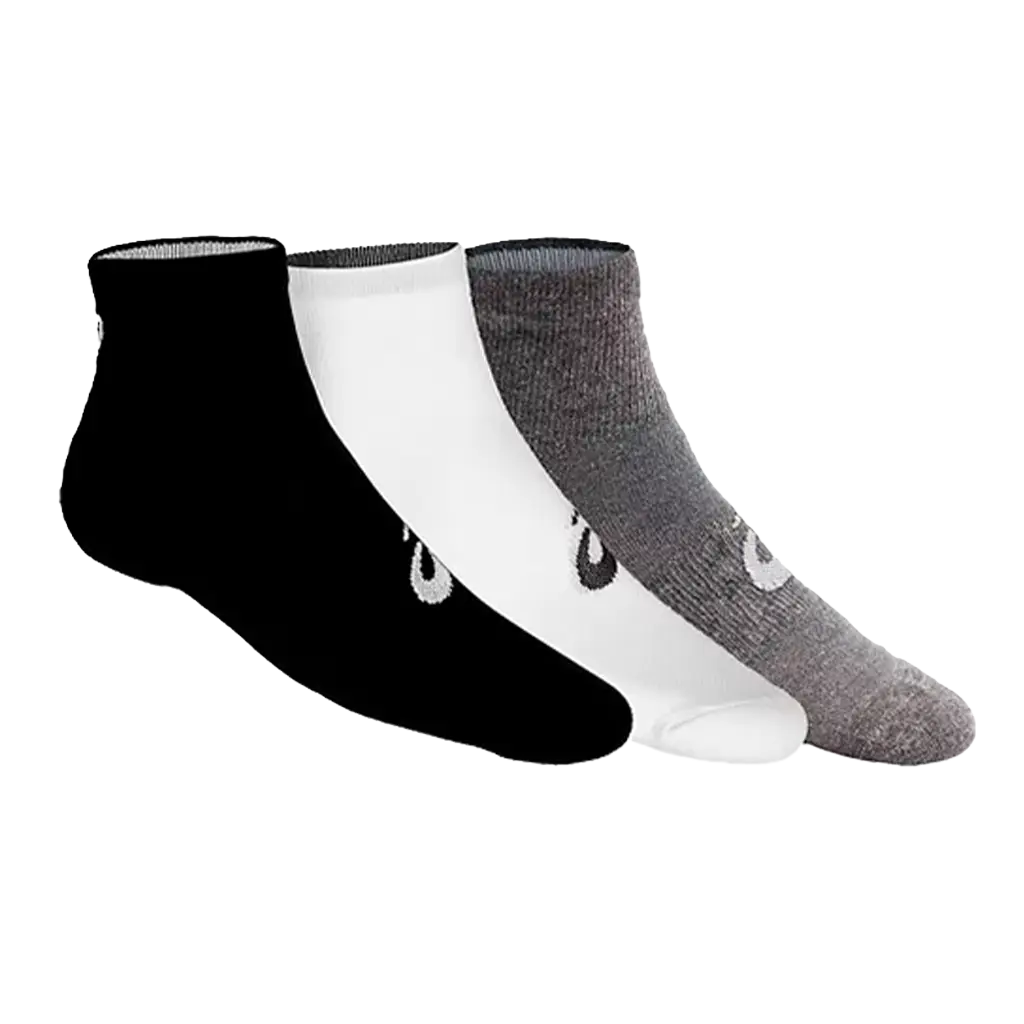 Calcetines Asics Quarter Blanco/Negro/Gris (Pack x3)