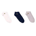 Calcetines Lacoste Cortos Azul/Gris/Blanco (Pack x3)
