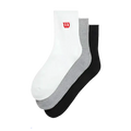 Calcetines Wilson Quarter Top Bright White/Black/Grey (Pack x3) 2025