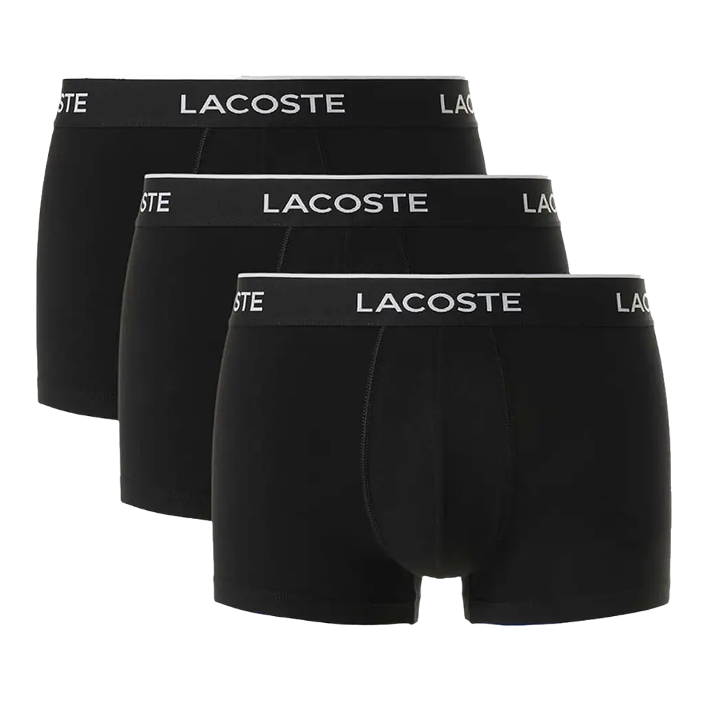 Calzoncillos Lacoste Microfibra Negro 2026 (Pack x3)