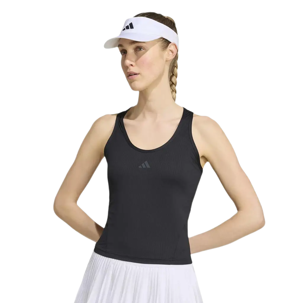 Camiseta Adidas Club Tirantes Midi Negra Mujer 2026