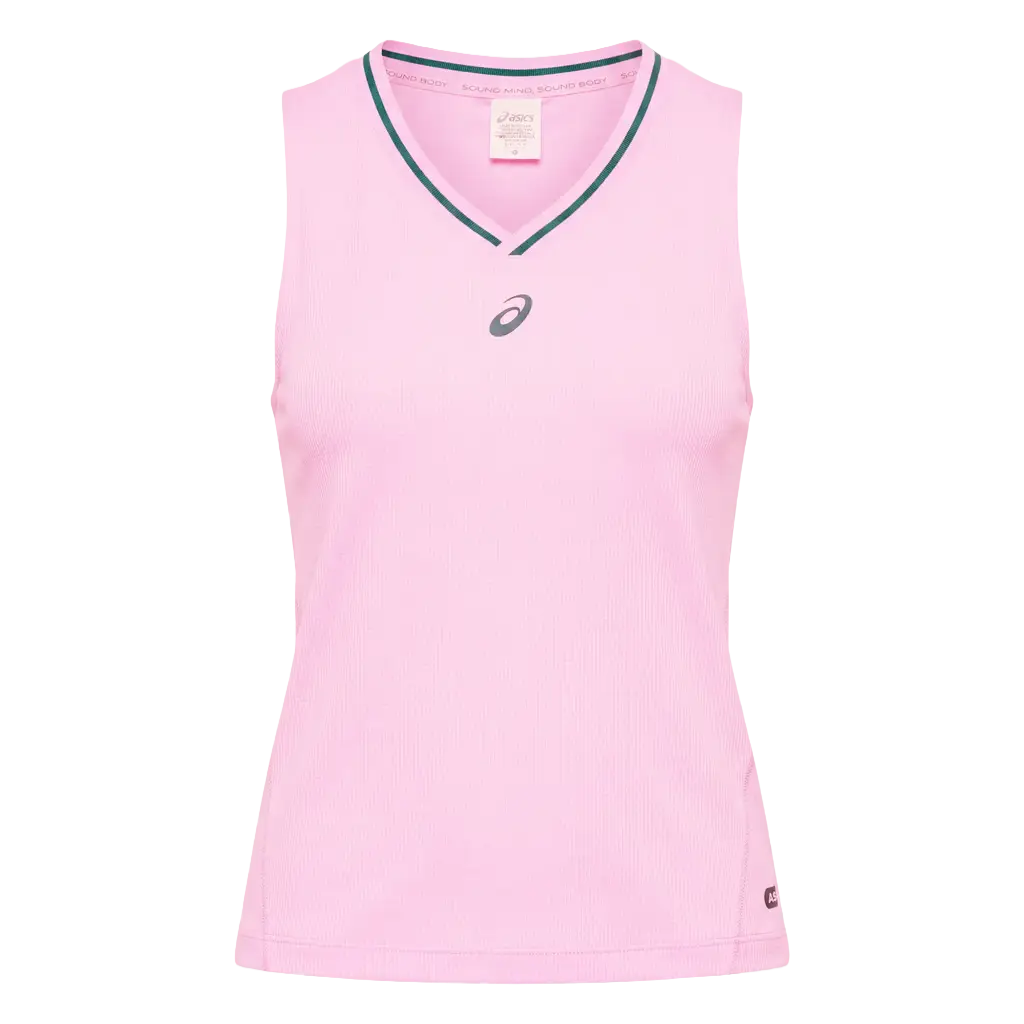 Camiseta Asics Court Mulher Chiclete Sem Mangas 2026