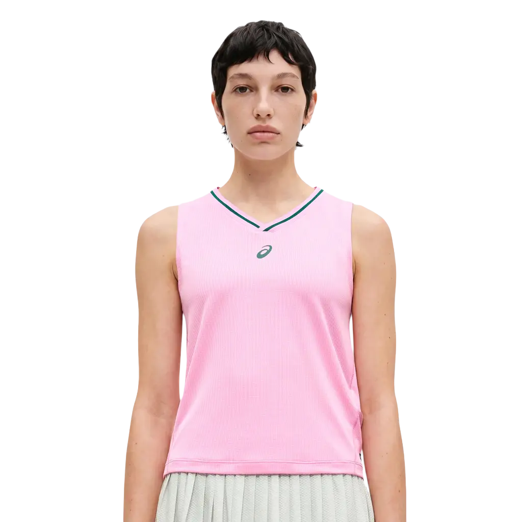 Camiseta Asics Court Mulher Chiclete Sem Mangas 2026
