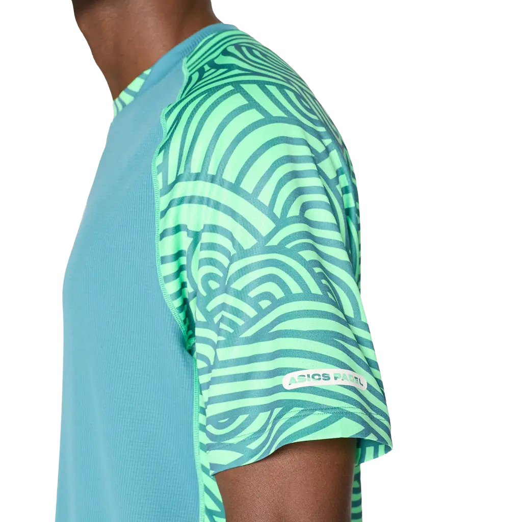 Camiseta Asics Padel Court All Over Print SS Top Misty Pine/Vital Green