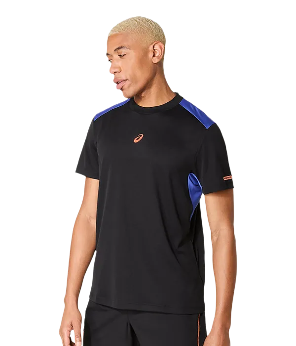 Camiseta Asics Padel Court S.S. Black/Dark Cobalt 2025