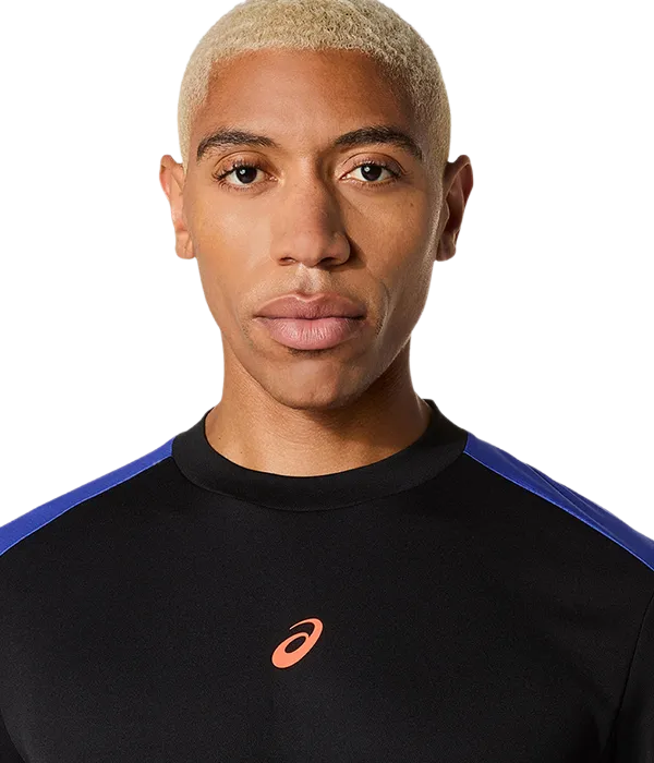 Camiseta Asics Padel Court S.S. Black/Dark Cobalt 2025