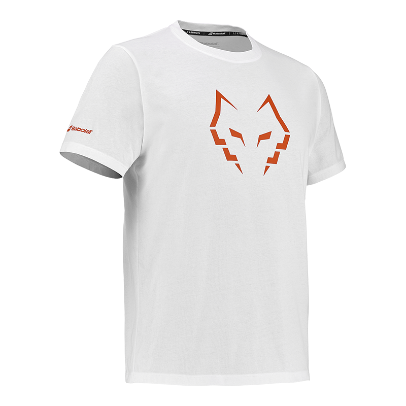 T-shirt Babolat Coton Blanc/Blanc 2026 J. Lebron