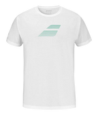 Weißes T-Shirt mit Babolat-Flagge 2025