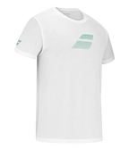 Weißes T-Shirt mit Babolat-Flagge 2025