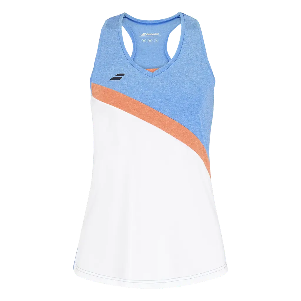 Babolat Play T-Shirt Weiß Blau Orange Damen