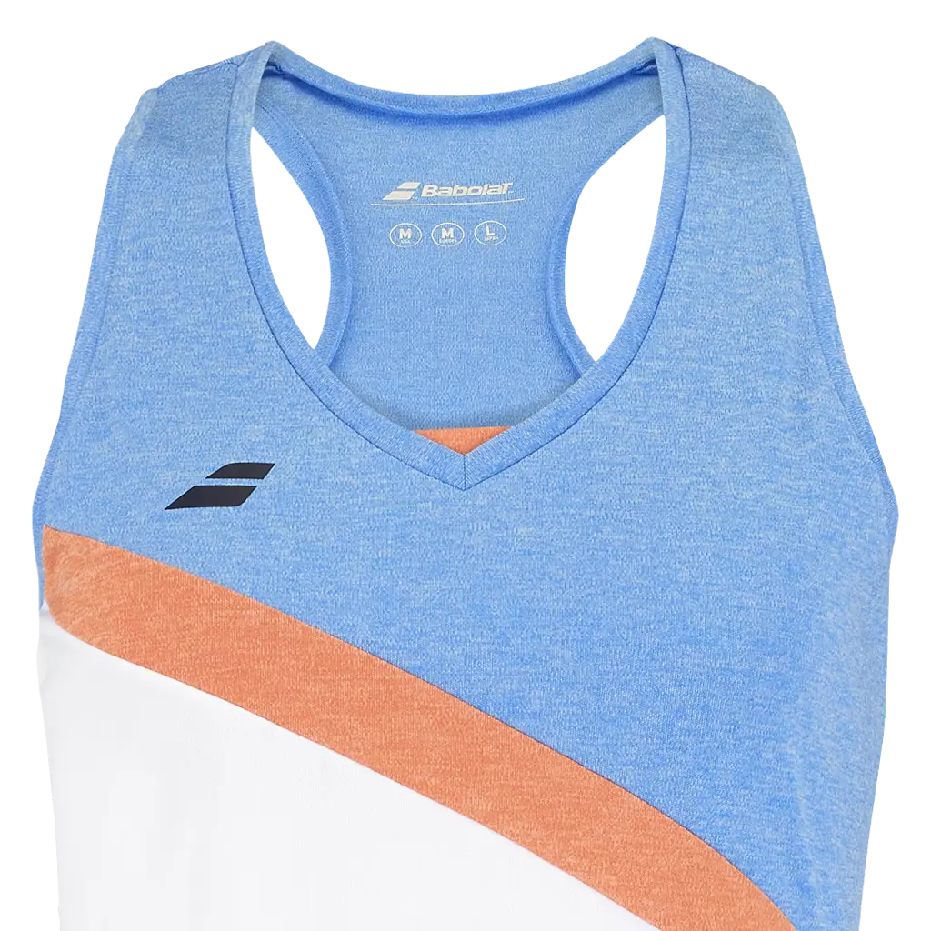 Babolat Play T-Shirt Weiß Blau Orange Damen