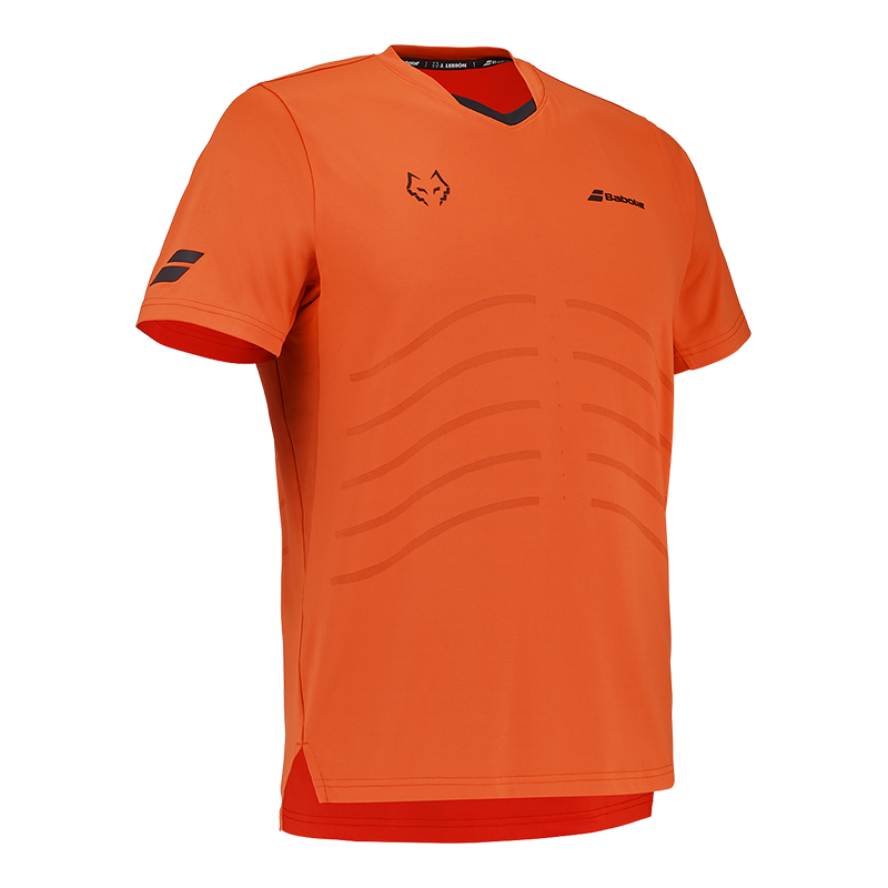 T-shirt Babolat Réplique rouge/orange 2026 J. Lebron