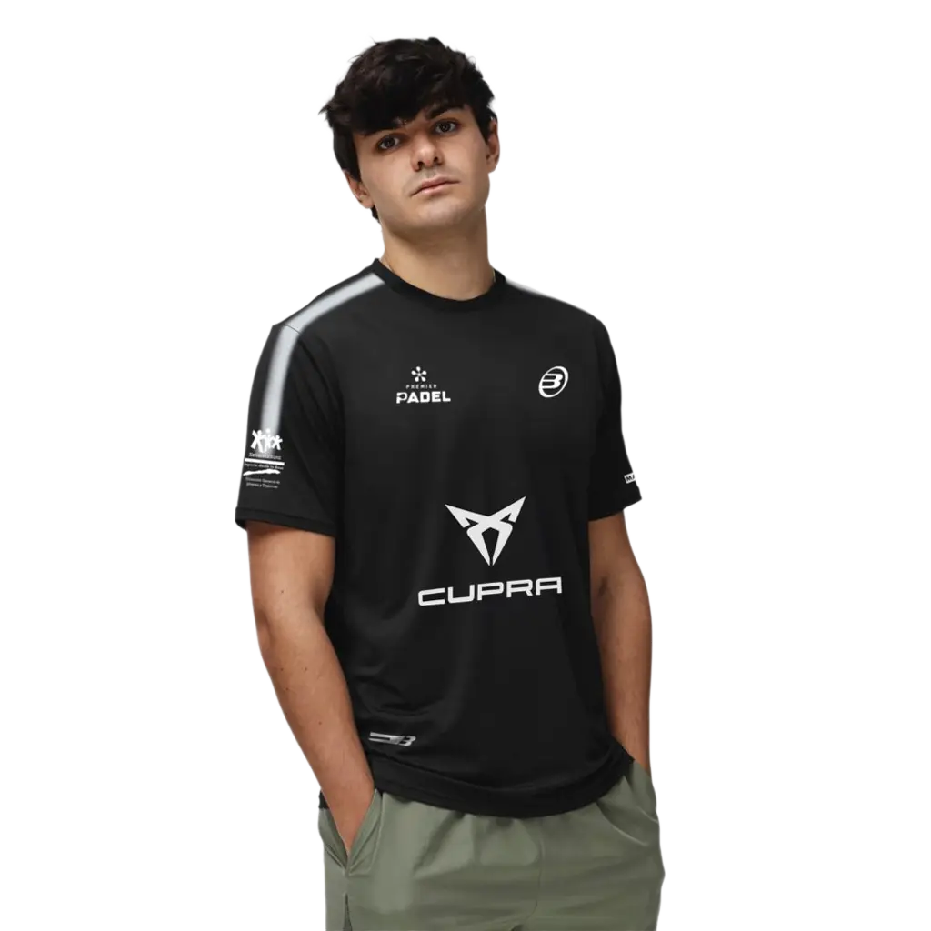 T-shirt Bullpadel Montsé Pablo Cardona Noir