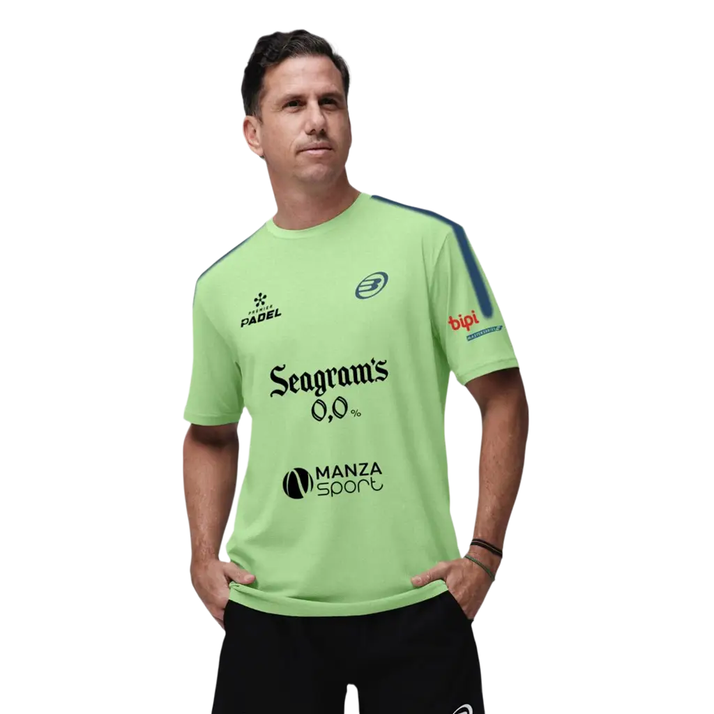 Camiseta Bullpadel Montse Paquito Navarro Verde Acido Vigore