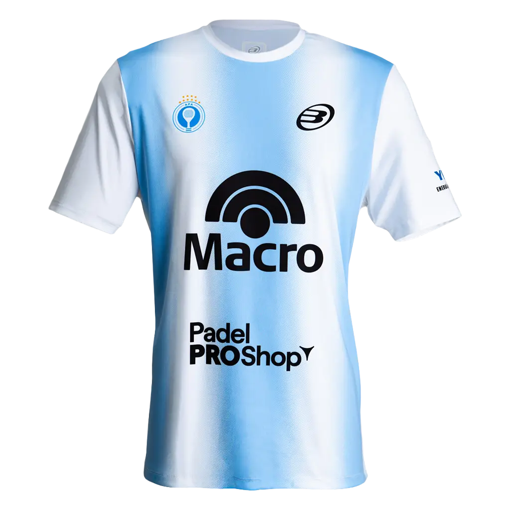 Camiseta Bullpadel Oficial Blanco 2026 Asociación Argentina de Pádel
