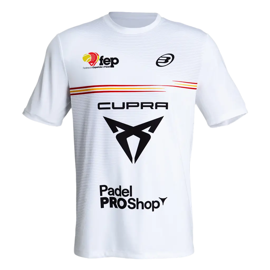 Camiseta Bullpadel Oficial Blanco 2026 Federación Española