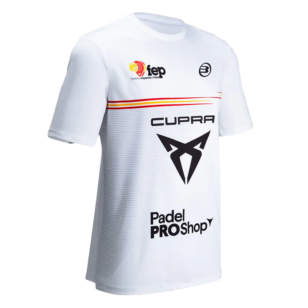 T-shirt Bullpadel Official White 2026 Spanish Federation