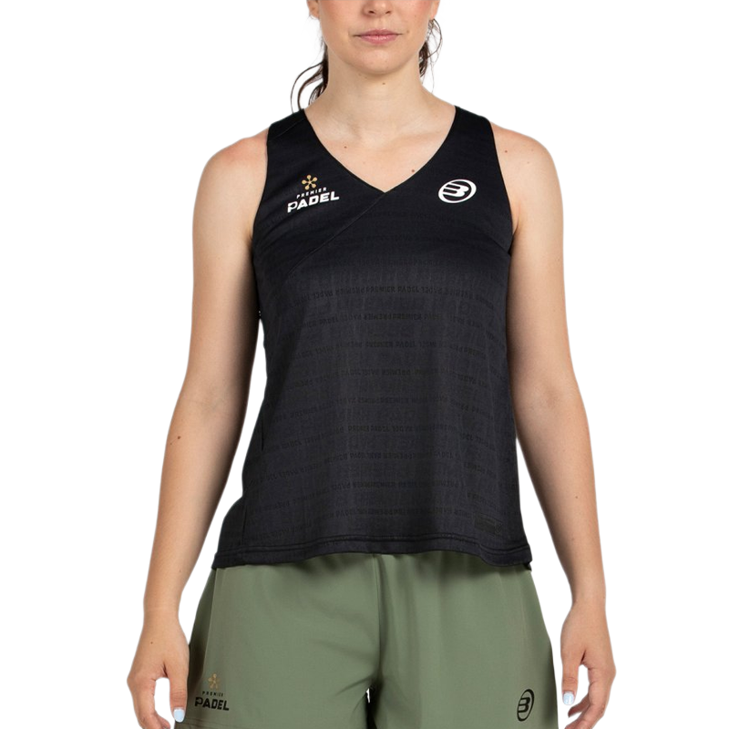 Camiseta Bullpadel Piura Negro Mujer 2026