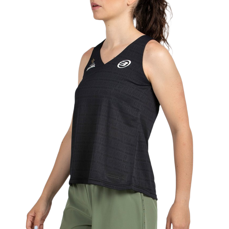 Maglietta Bullpadel Piura Nero Donna 2025