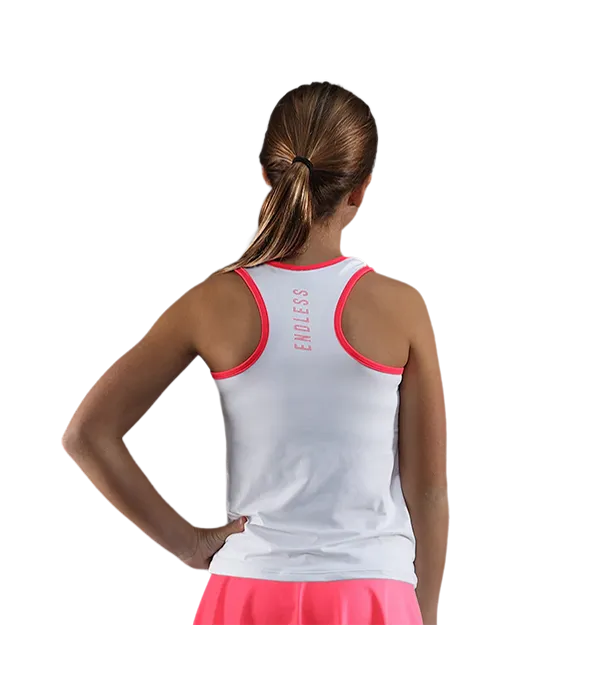 Camiseta Endless Slam Kids White/Pink 2025