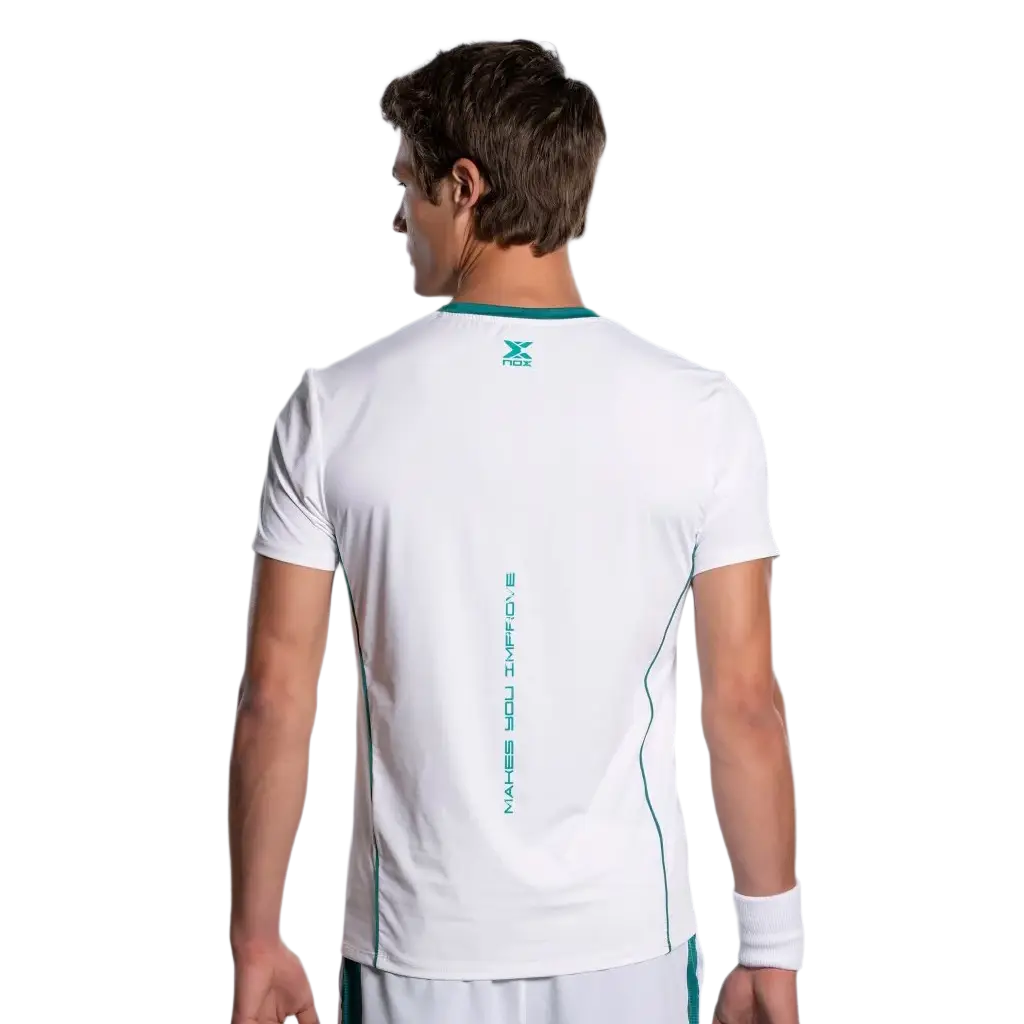 Camiseta Nox Pro Branco/Verde Hera 2026