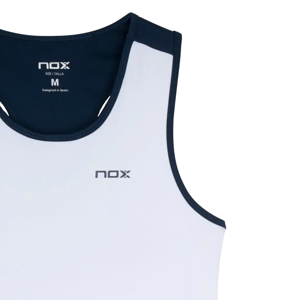 Camiseta Nox Suspensórios Mulher Team Branco/Azul Marinho 2026