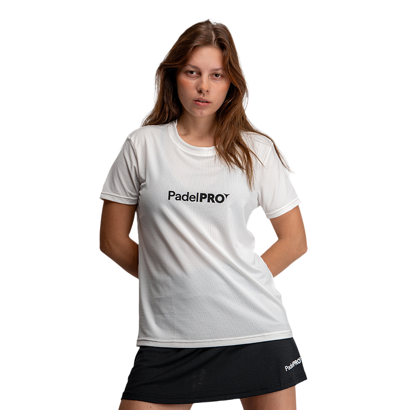 Camiseta Pro Basic Mujer PadelPRO Blanca