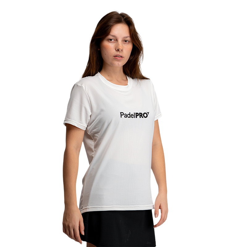 Camiseta Pro Basic Mujer PadelPRO Blanca