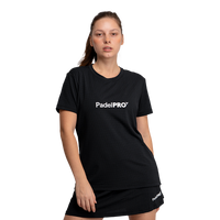 Camiseta Pro Basic Mujer PadelPRO Negra