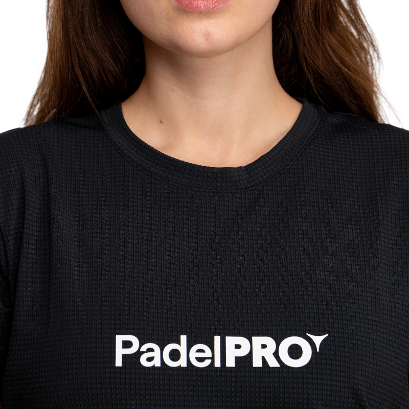 Camiseta Pro Basic Mujer PadelPRO Negra