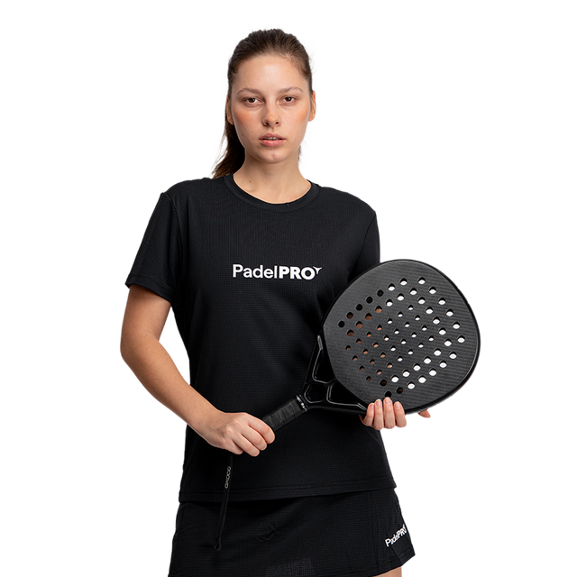 Camiseta Pro Basic Mujer PadelPRO Negra