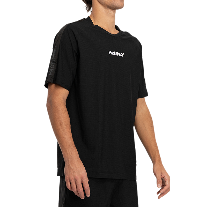 Camiseta Pro Elite PadelPRO Negra