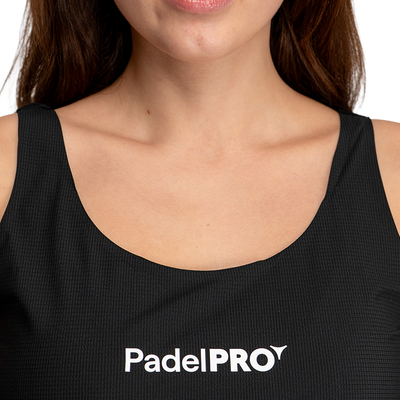 Maglietta Serbatoio-Top Pro Elite PadelPRO Donna Nero