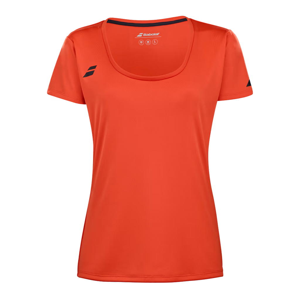 Camiseta Manga Boné Babolat Top Mulher Vermelho